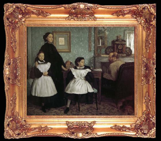 framed  Edgar Degas Belini Family, Ta009